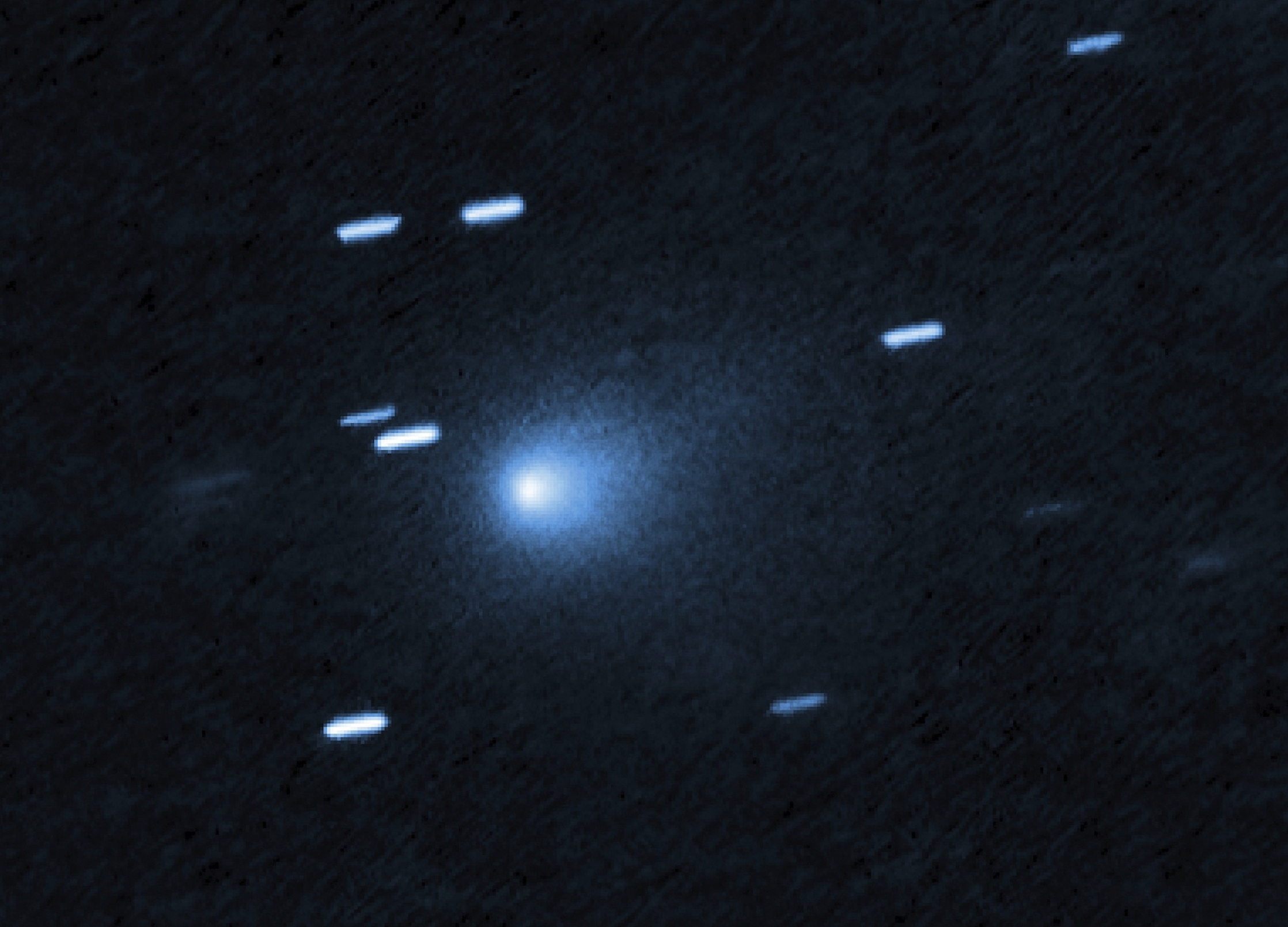 An image captured by the Hubble Space Telescope of the interstellar comet 3I/ATLAS on July 21, when the comet was 277 million miles from Earth.